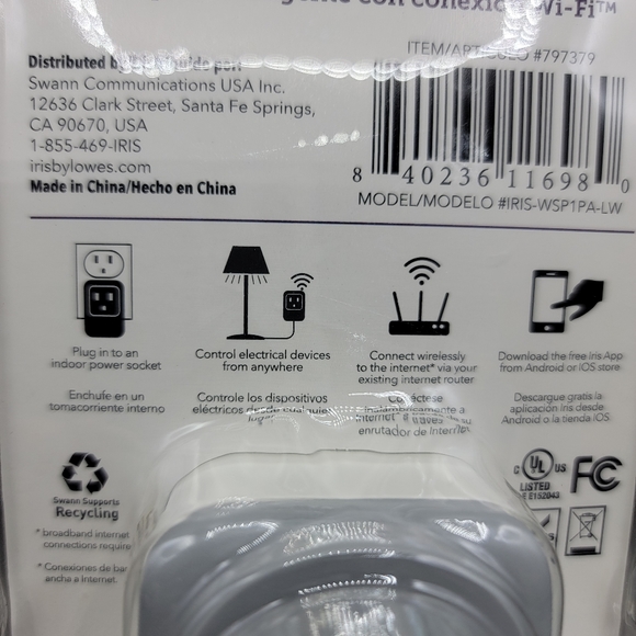 Iris Wifi Smart Switch by Lowe's Control Appliance Remotely Phone Tablet New - Picture 6 of 8